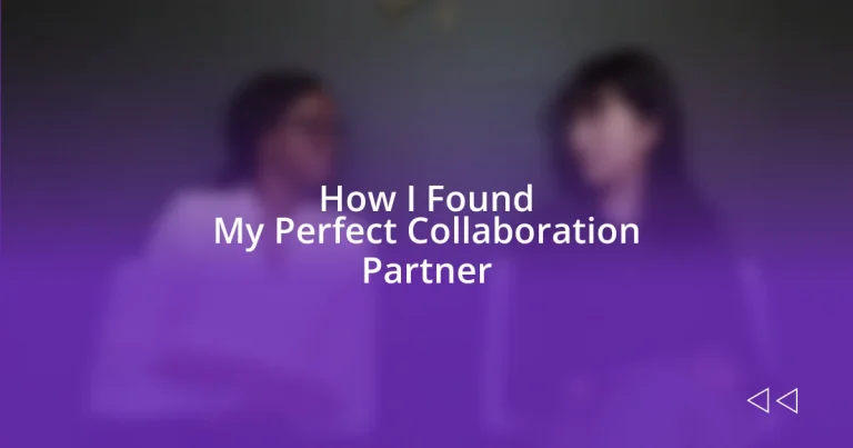 How I Found My Perfect Collaboration Partner