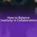 How to Balance Creativity in Collaborations