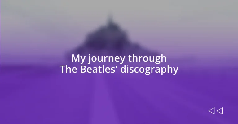 My journey through The Beatles’ discography